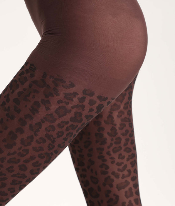 DIM Brown leopard print tights Dim Style