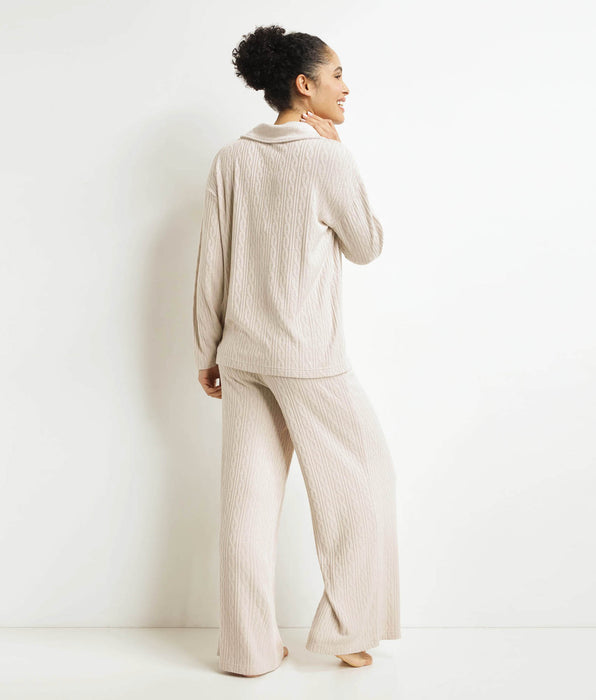 DIM Vrouwen Ivory Warme pyjamabroekset Dim