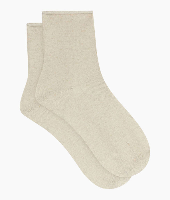 DIM Chaussettes femme en lurex Beige Dim Mode