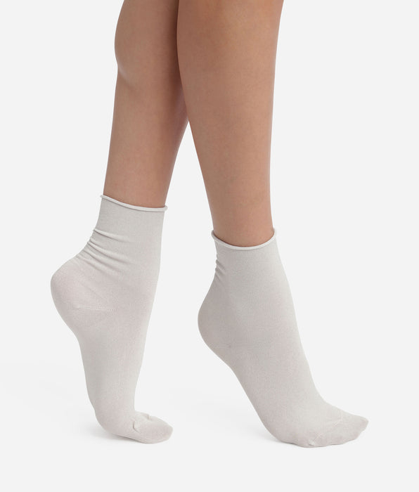 DIM Chaussettes femme en lurex Gris clair Dim Mode