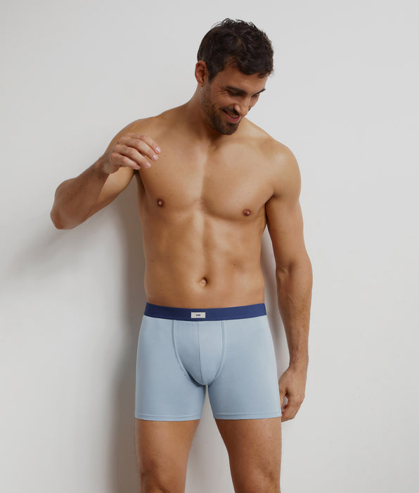 DIM Lange Boxershorts für Herren aus Baumwolle Azur Dim Trendy