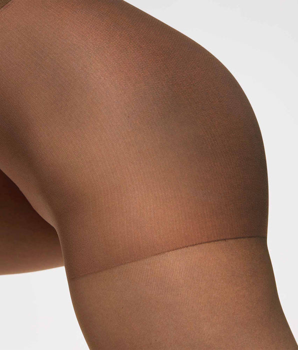 DIM Collant transparent Nude brun foncé
