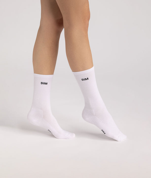 DIM Pack of 3 women’s sports socks in black, white and grey Original