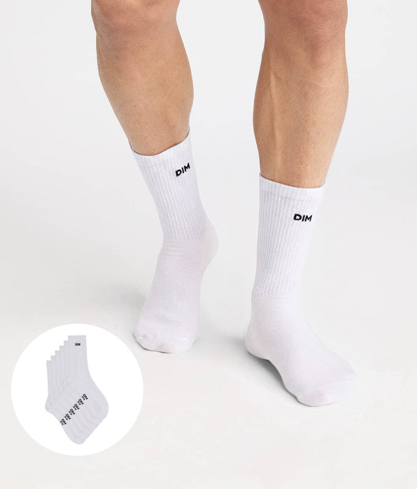 DIM Pack of 3 men’s white cotton sports socks Original
