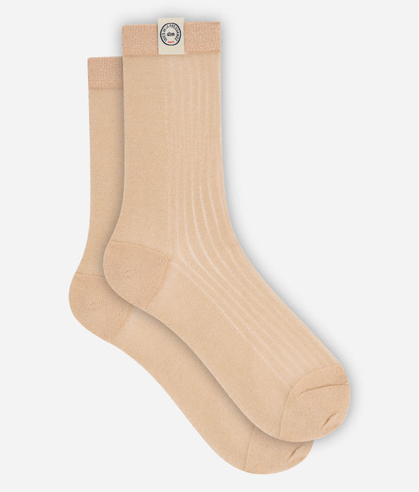DIM Calcetines de mujer beige topo Dim x Ines de la Fressange