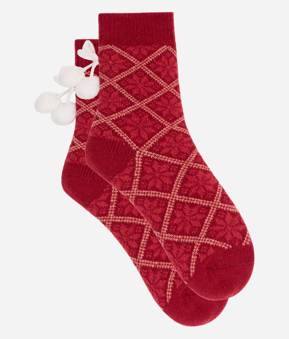 DIM Chaussettes femme rouge casual Cocoon