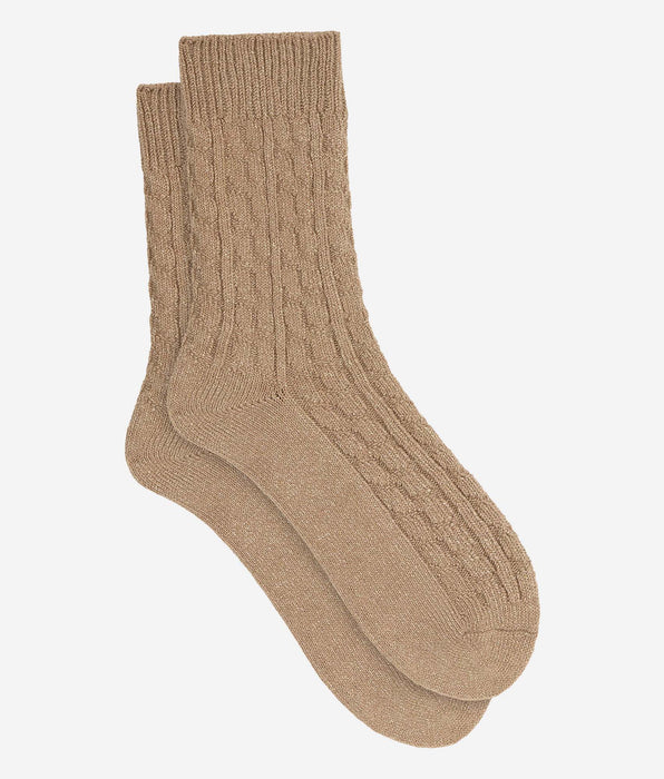 DIM Calcetines acanalados beige La Mode