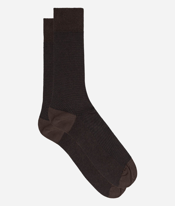 DIM Men's brown wood cotton socks La Mode