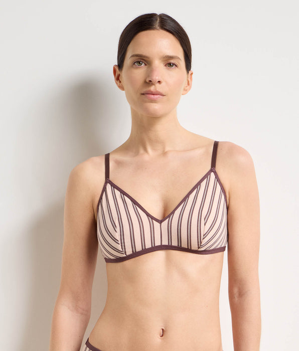 DIM Bustier ohne Bügel in Rosa-Braun von Dim x Ines de la Fressange