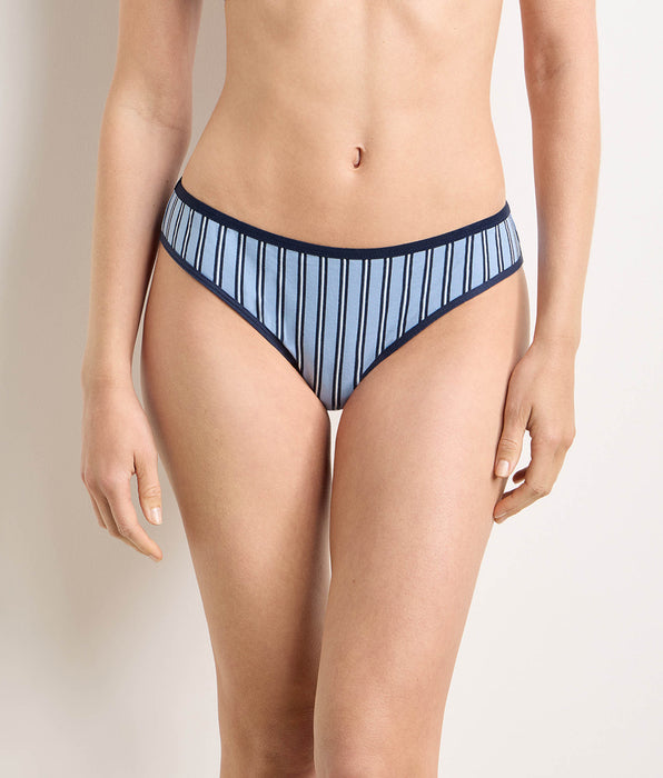 DIM Tanga estampado azul Dim x Ines de la Fressange