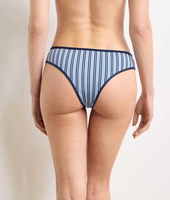 DIM Tanga estampado azul Dim x Ines de la Fressange