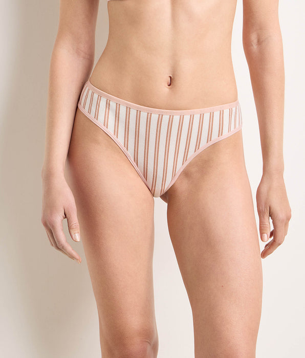 DIM Tanga estampado crema rosa Dim x Ines de la Fressange