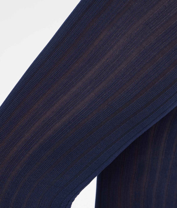 DIM Navy flat rib tights 50D DIM x Ines de La Fressange