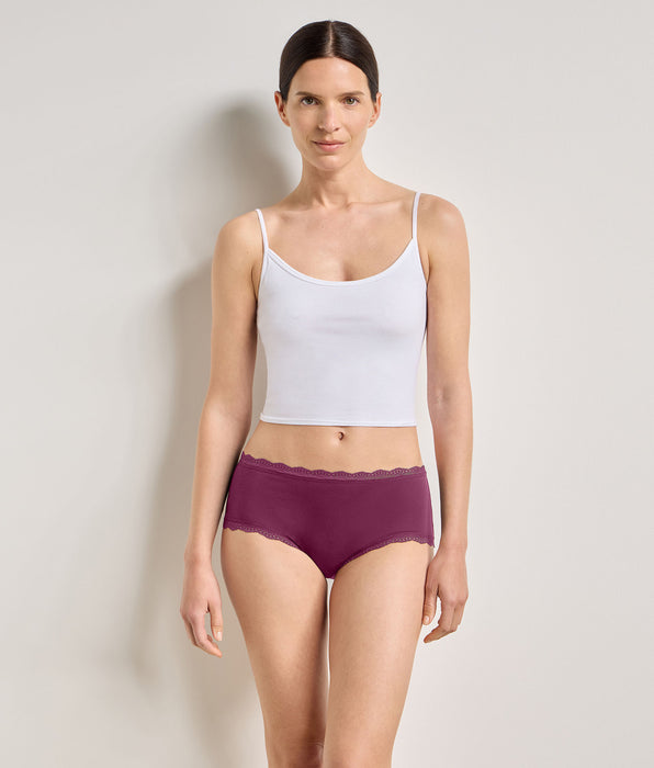 DIM Pack of 2 emerald pink Daily Coton Dentelle shorty briefs