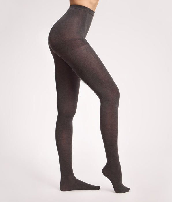 DIM Warme Strumpfhose in Wolleoptik, dunkelgrau, 115D Thermo