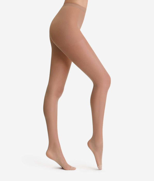 DIM Sublim Voile Brillant 15 sheer shine tights in gazelle