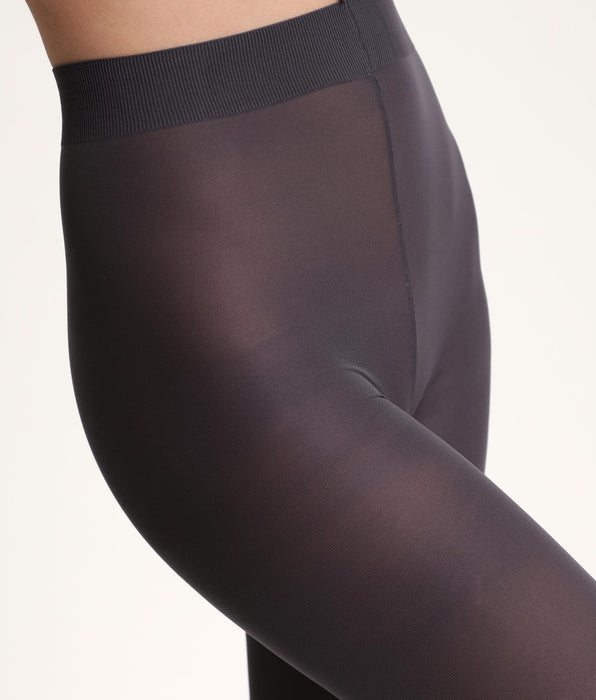 DIM Collant gris charbon opaque veloulé Style 50D