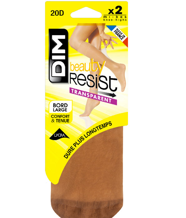 DIM 2-pack of sheer cinnamon knee-highs Resist