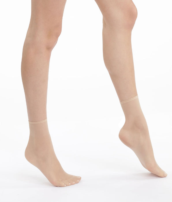 DIM Pack of 2 Sublim 14 shimmer ankle highs in capri