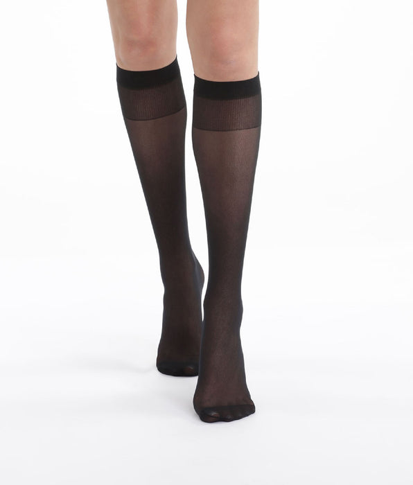 DIM Lot de 4 mi-bas noirs EcoDIM semi-opaques 28D