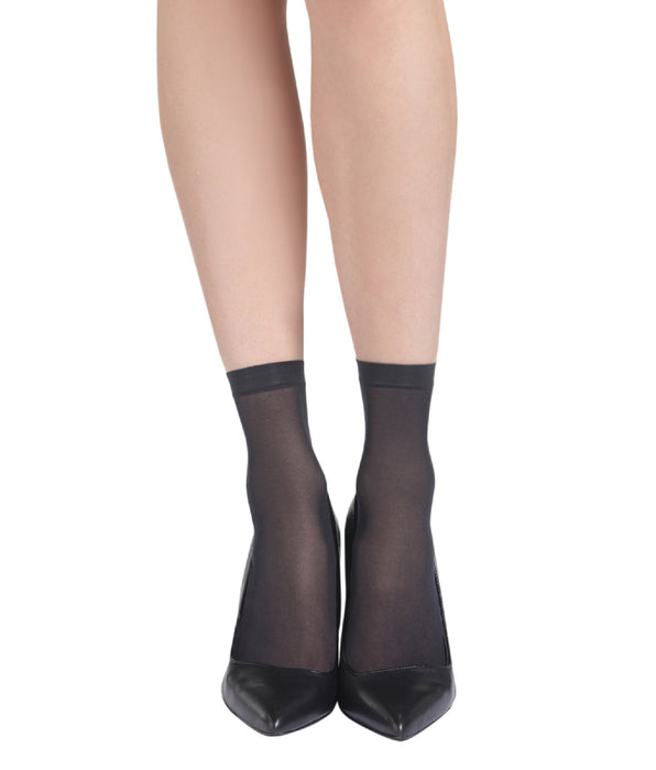 DIM Pack of 4 EcoDIM semi-opaque black socks 30D