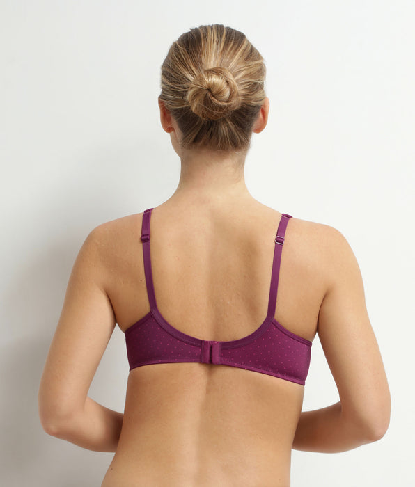 DIM Soutien-gorge emboîtant en microfibre et tulle à pois Generous