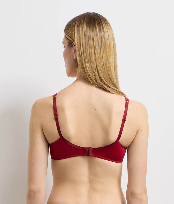 DIM Sujetador de copa completa con aros color madera roja Generous Classic