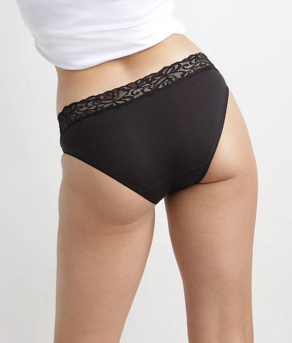 DIM Pack of 2 pairs of Coton Plus Féminine midi knickers in black