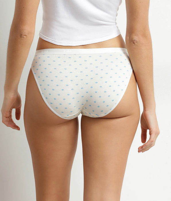 DIM Pack of 5 Les Pockets women's stretch cotton briefs with nautical print