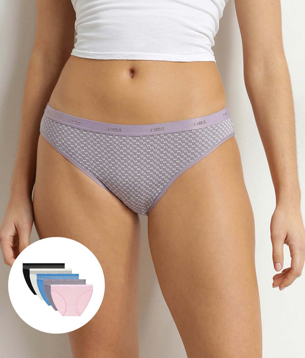 DIM 5er-Pack Damen-Slips aus Stretch-Baumwolle mit Dim Les Pockets-Logo