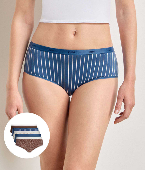 DIM Pack de 5 shortys delicia café Les Pockets Coton