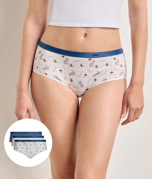 DIM 3er-Pack Shortys „Matin Doux“ von Les Pockets Coton
