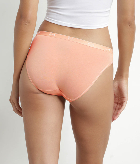 DIM Pack of 3 Speculos Orange stretch cotton panties Les Pockets Ecodim