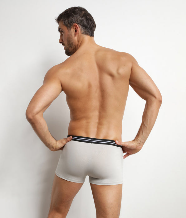 DIM 2er-Pack Herren-Boxershorts aus Stretch-Baumwolle Schwarz Grau EcoDim