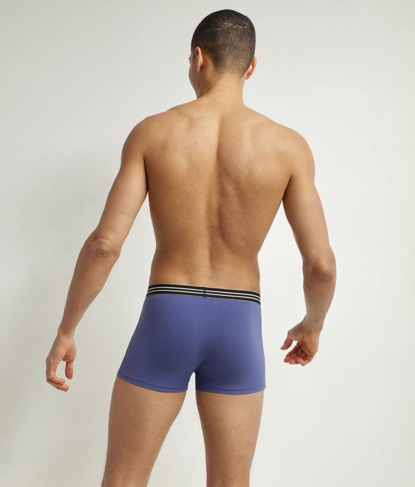 DIM Lot de 2 boxers homme en coton stretch Bleu Turquin Noir EcoDim