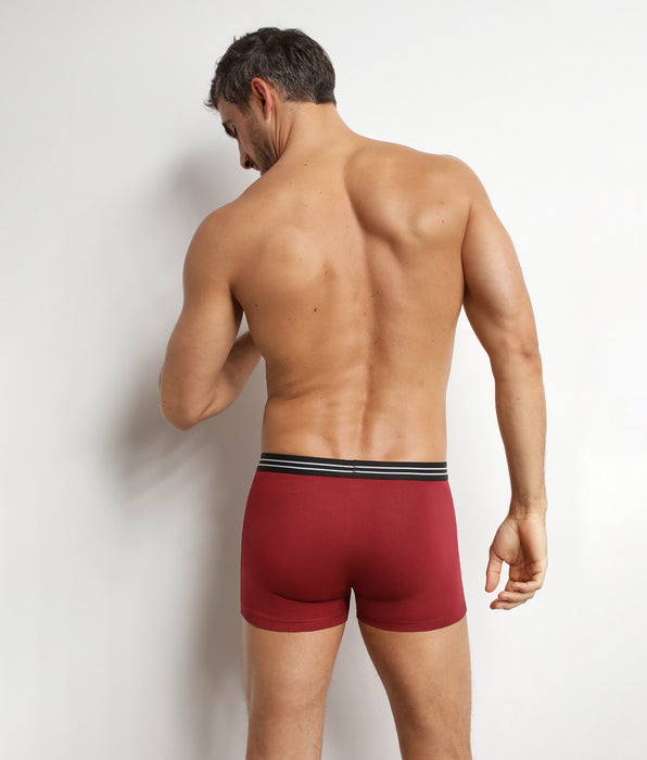 DIM Pack of 2 men's stretch cotton boxer shorts in red EcoDim