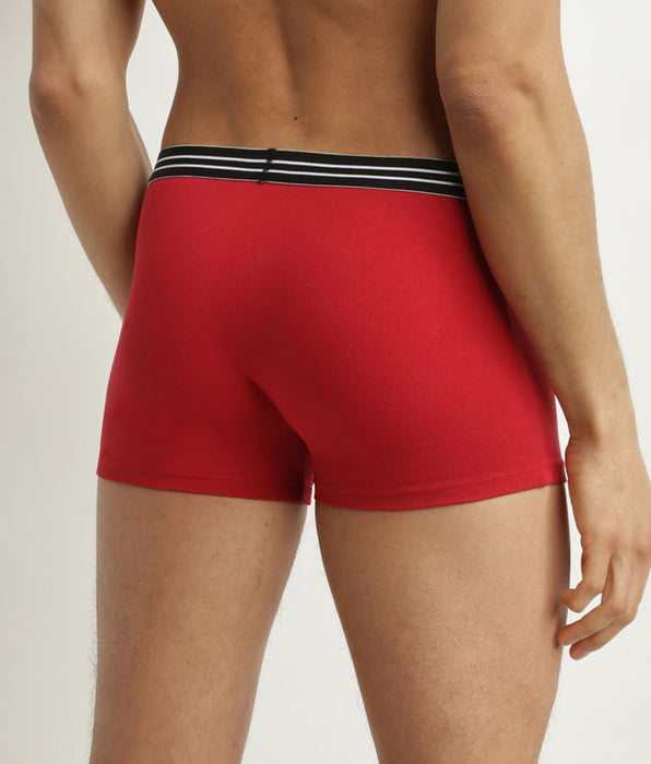 DIM Pack of 2 boxers cotton stretch men's Carmine Red Black EcoDim