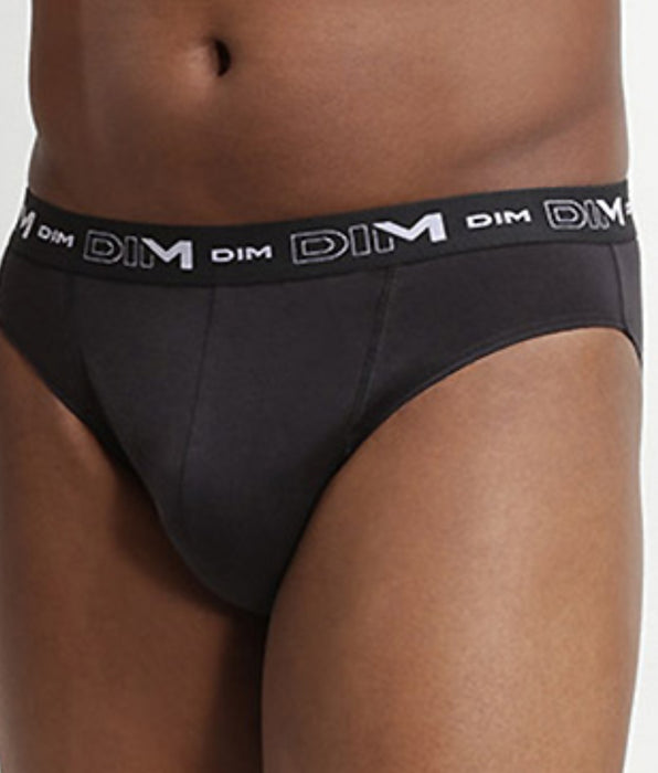 DIM 3er-Pack Slips aus Stretch-Baumwolle schwarz