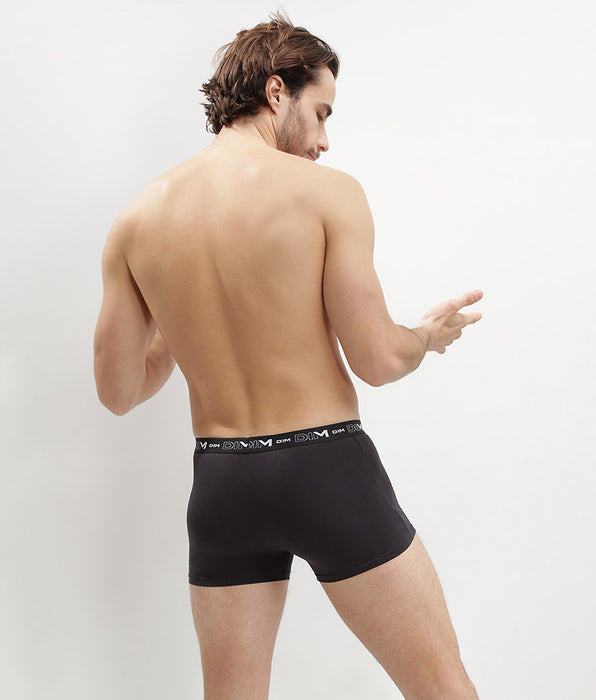 DIM Pack of 2 Black Men's Cotton Stretch Boxers