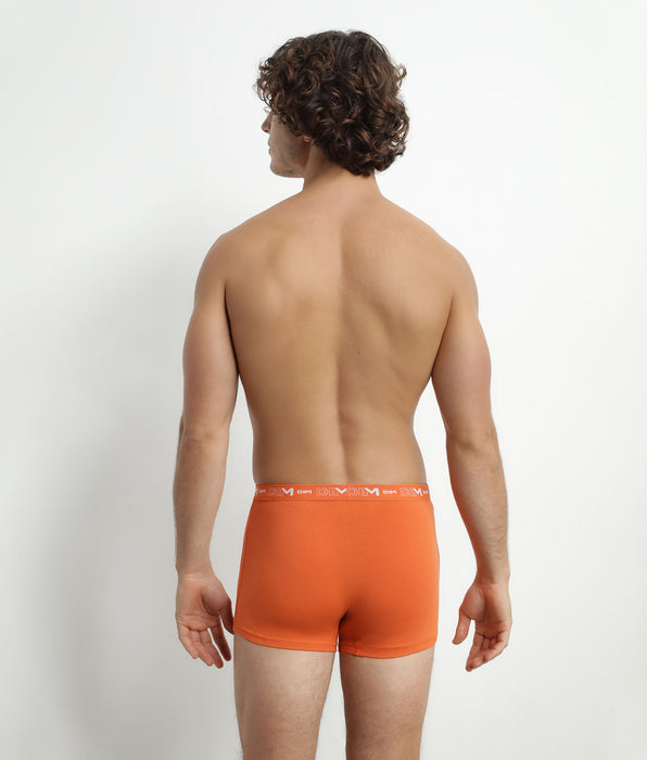 DIM 2er-Pack Herren-Boxershorts Blau/Orange mit Grafikgürtel aus Stretch-Baumwolle