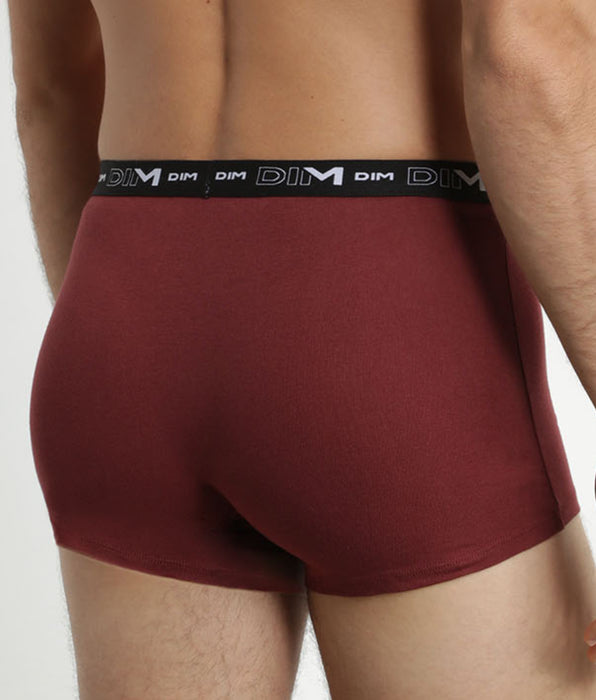 DIM Pack of 3 Red Green Dim Cotton Stretch Boxer Briefs for Men