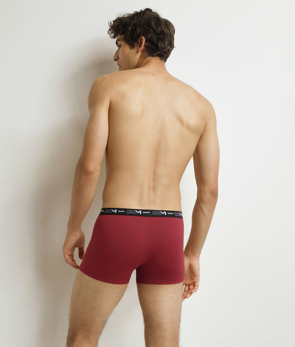 DIM Set van 3 herenboxershorts Groen Beige Rood Katoen Stretch
