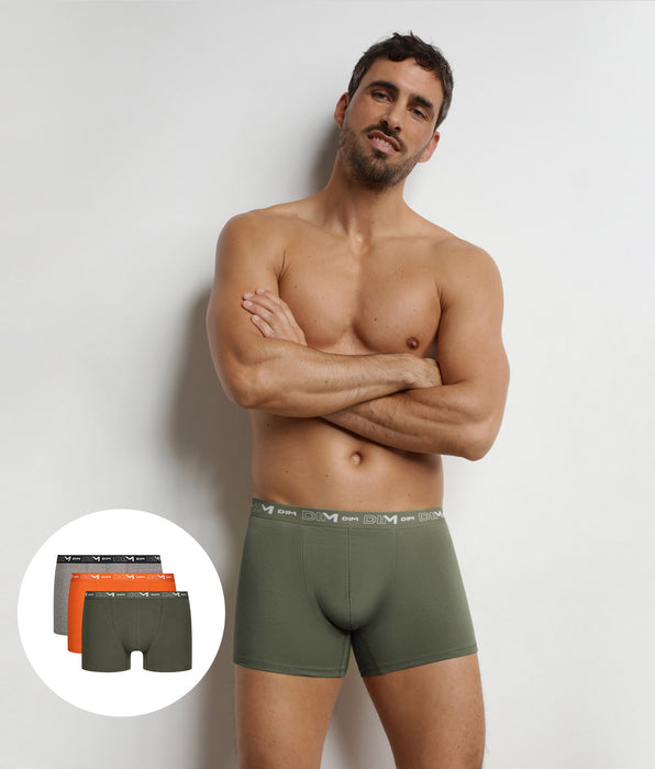 DIM 3er-Pack Boxershorts für Herren Jungle Pop Dim Coton Stretch