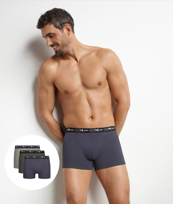 DIM 3er-Pack Boxershorts für Herren Terrien Dim Coton Stretch