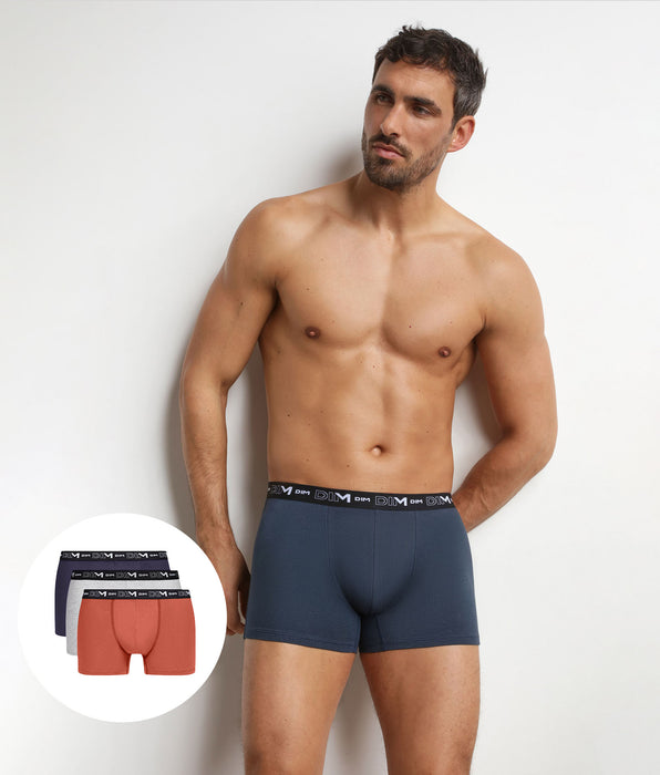 DIM 3er-Pack Boxershorts für Herren Hexagone Dim Coton Stretch