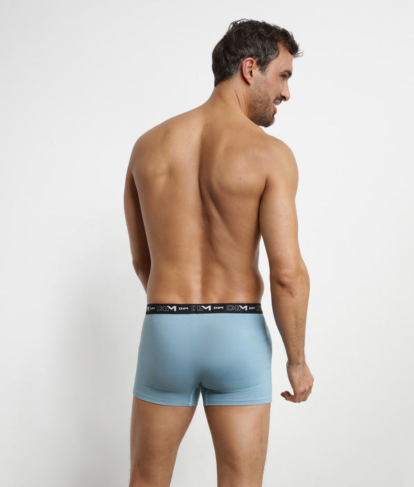 DIM Pack de 3 bóxers para hombre Intemporel Azul cielo Dim Coton Stretch