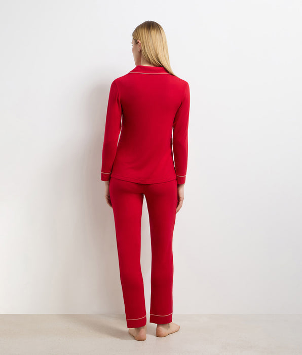 DIM Pantalon long femme rouge Cozy Christmas