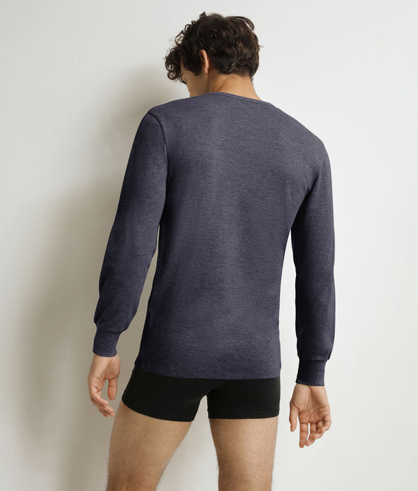 DIM Men's blue-grey cotton T-shirt Dim Thermal