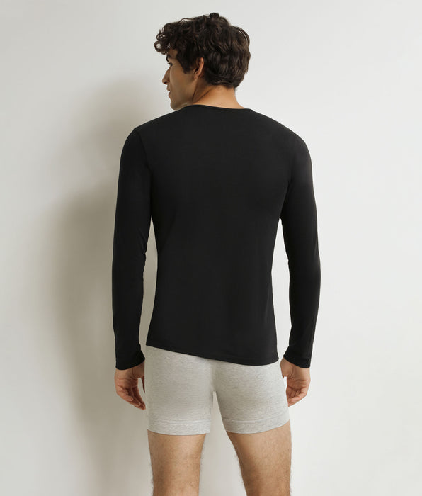 DIM Men's long-sleeved T-shirt Black Dim Thermal