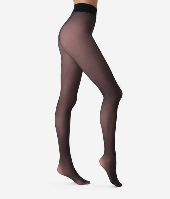 DIM Sheer effect hot tights Black Thermo